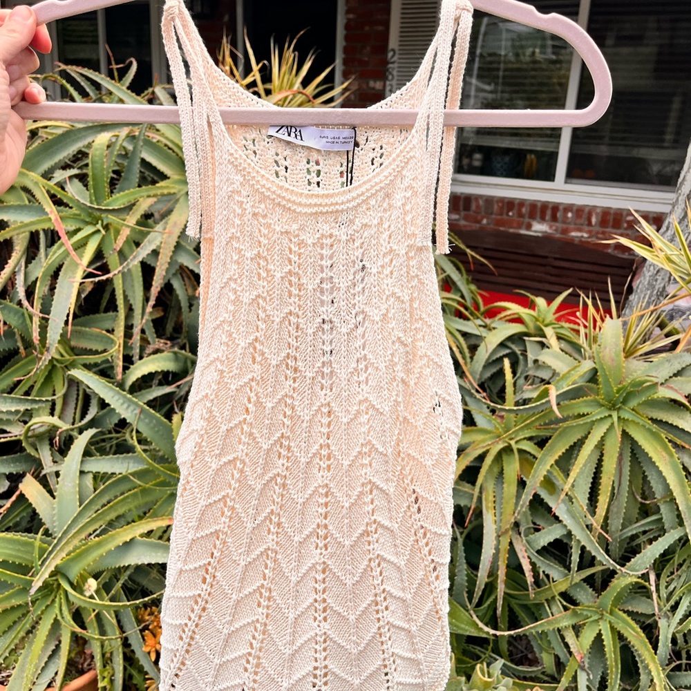 Zara Cream Knit Tank Top